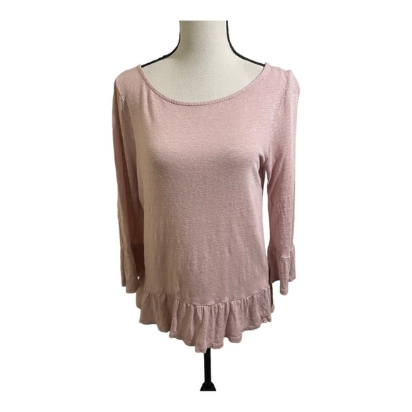 Boden womens linen tunic babydoll pink size Small blouse. Bell sleeves. Small - Picture 7 of 10